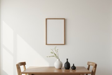 Minimalist wall decor with a single framed picture
