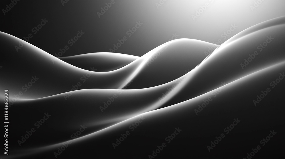 Aufkleber elegant interplay of light and shadow on flowing fabric creates a wave-like pattern