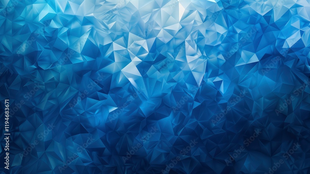 Poster abstract blue polygonal background. triangular low poly style.
