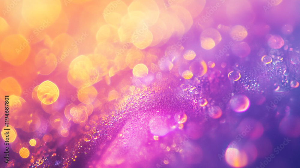 Poster colorful droplets create a vibrant abstract background with bokeh effects