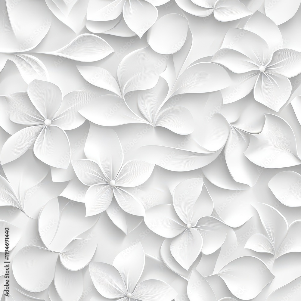 Aufkleber elegant white floral background with subtle textures and dimension for creative design projects and 