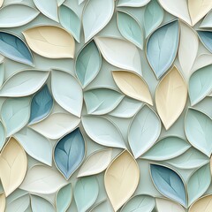 Beautiful 3D Watercolor Rangoli Design with Elegant Borders and Intricate Tile Patterns in Soft Color Palette