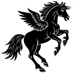 Powerful Black Silhouette of a vector design