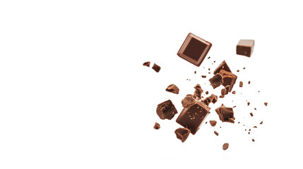 Chocolate splash isolated on a white background