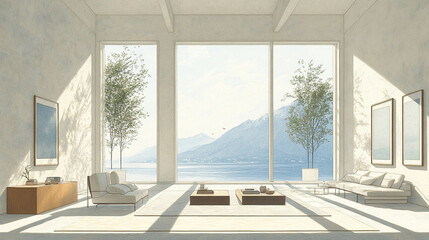 hotel living room drawing