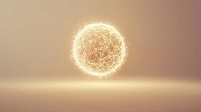 Illuminated Sphere Network Abstract Design