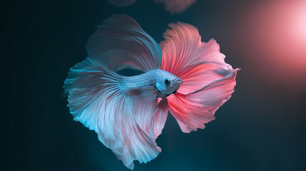 Siamese fighting fish, Betta fish with colorful and beautiful fin shapes
