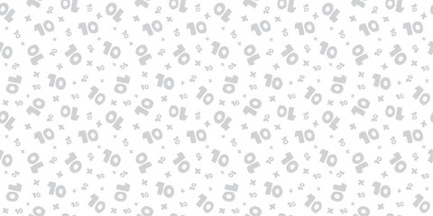 Scandinavian numbers illustration background. Seamless pattern. Vector. 北欧の数字イラストパターン