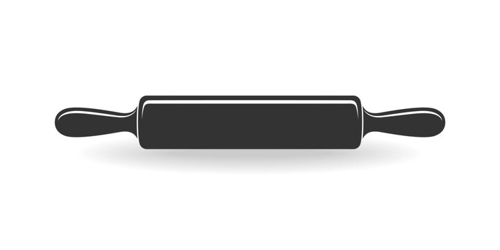 Rolling pin graphic icon. Roller sign isolated on white background. Bakery symbol. Vector illustration