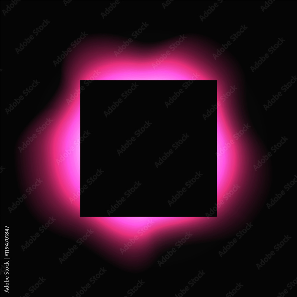 Aufkleber square illuminate light frame with color gradient