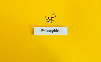 Psilocybin Molecule. Ball-and-stick Model.