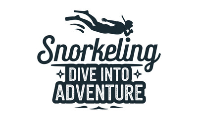 Fototapeta premium Snorkeling minimal vector clipart 