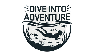 Scuba Diving vector illustration clipart