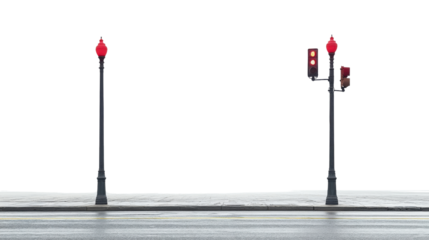 traffic pole isolated on white background