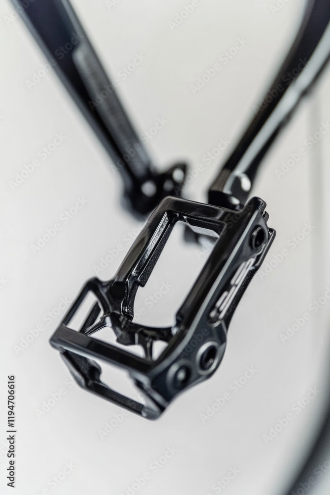 Poster A detailed view of a clock with a sturdy metal frame, ideal for use in design projects and illustrations