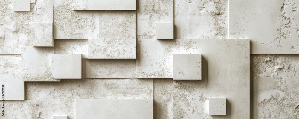 Poster subtle geometric patterns: lightly embossed or faint geometric shapes scattered on a plain backdrop 