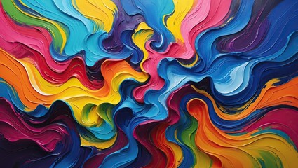 Obraz premium Captivating colorful abstract watercolor art piece