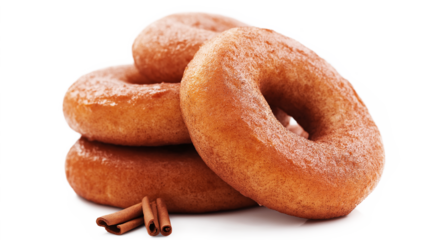 Cinnamon bun isolated on a white background