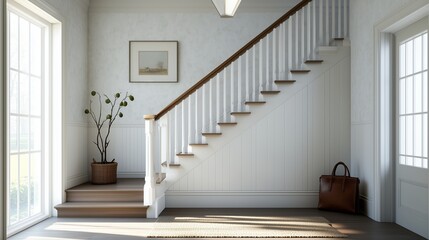 Modern farmhouse style home interior design.