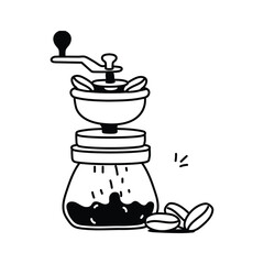 Take a look at this amazing icon of coffee grinder in modern style