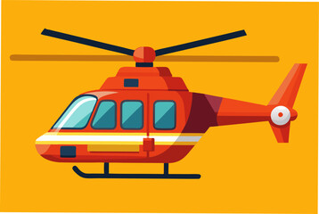 Beautiful Helicopter vector art illustration.