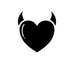 Devil Vector Illustration Heart
