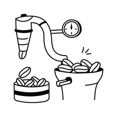 Washing and cleaning coffee beans to ensure quality and purity