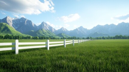 Fototapeta premium Serene Mountain Meadow