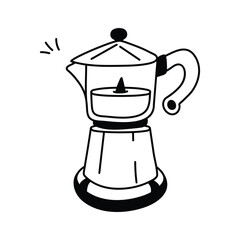 Grab this amazing icon of moka pot in modern style