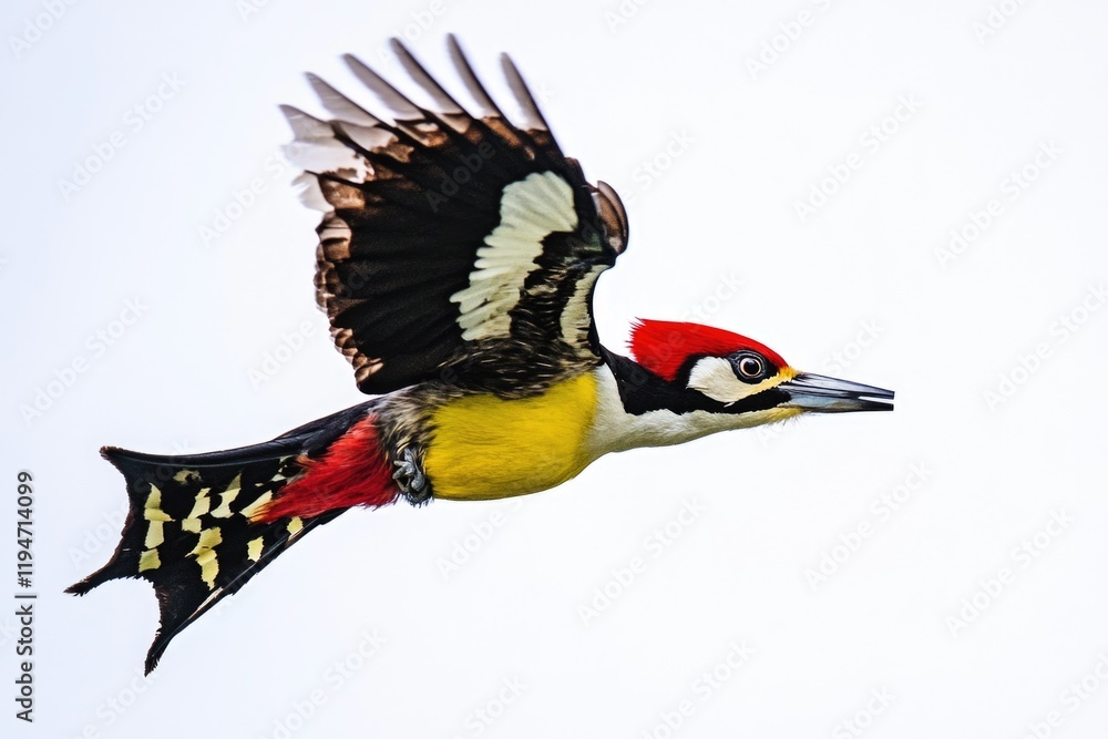 Poster a bird soaring through the air with its wings open