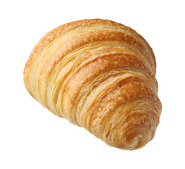 Freshly baked delicious croissant isolated on white