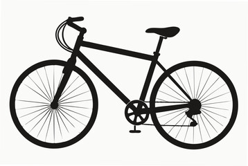 Obraz premium Bicycle silhouette black vector art illustration.