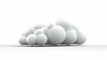 Cloud, white background