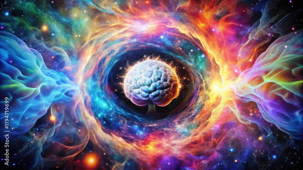 Poster cosmic brain a celestial mind's eye view of consciousness and the universe