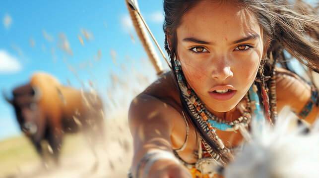 indianer, amerikaner, afirka, aboriginal,  indigene, indigo, frau, sch&ouml;nheit, gestalten, gesicht, sommer, leitbild, l&auml;chelnd, person, leute, l&auml;cheln, haar, ausserhalb, br&uuml;nett, 1, blick, a