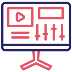 Animate vector icon illustration of Filmmaking iconset.