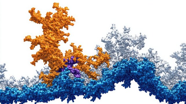High Resolution Image of Proteins on Plain Background