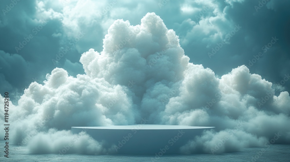 Poster platform floating on calm water with no visible surroundings