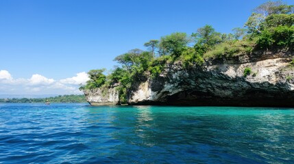 Obraz premium Tropical Island Cliffside