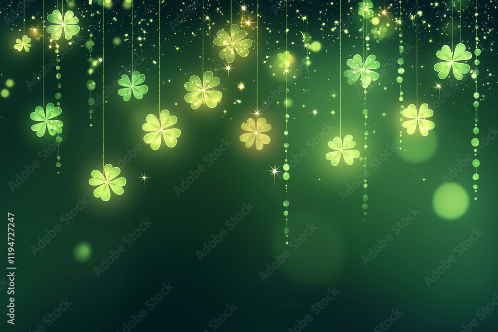 Poster background with bokeh ,st patrick day background