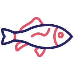 Fish vector icon illustration of Vacation and Tourism iconset.