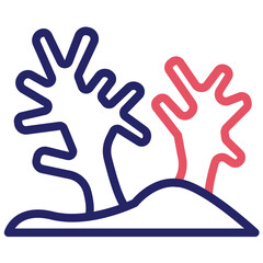 Coral Reef vector icon illustration of Vacation and Tourism iconset.