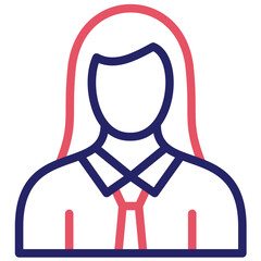 Obraz premium Student Female vector icon illustration of Literature iconset.