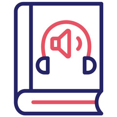 Audiobook vector icon illustration of Literature iconset.