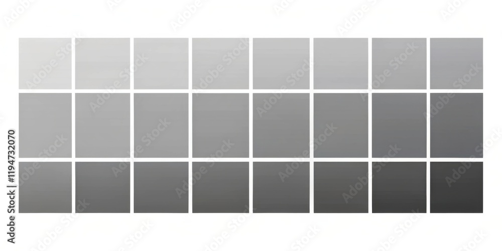 Poster grayscale gradient chart a subtle collection of shades for design projects