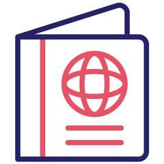 Passport vector icon illustration of Vacation Planning iconset.