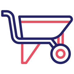 Wheelbarrow vector icon illustration of Home Improvements iconset.