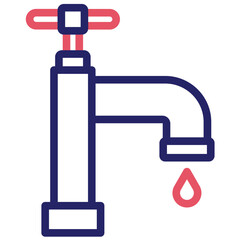 Faucet vector icon illustration of Home Improvements iconset.