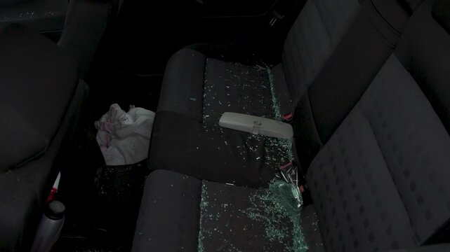 Car crash wreck broken window glass damage insurance