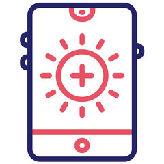 Brightness High vector icon illustration of Mobile UI & UX iconset.